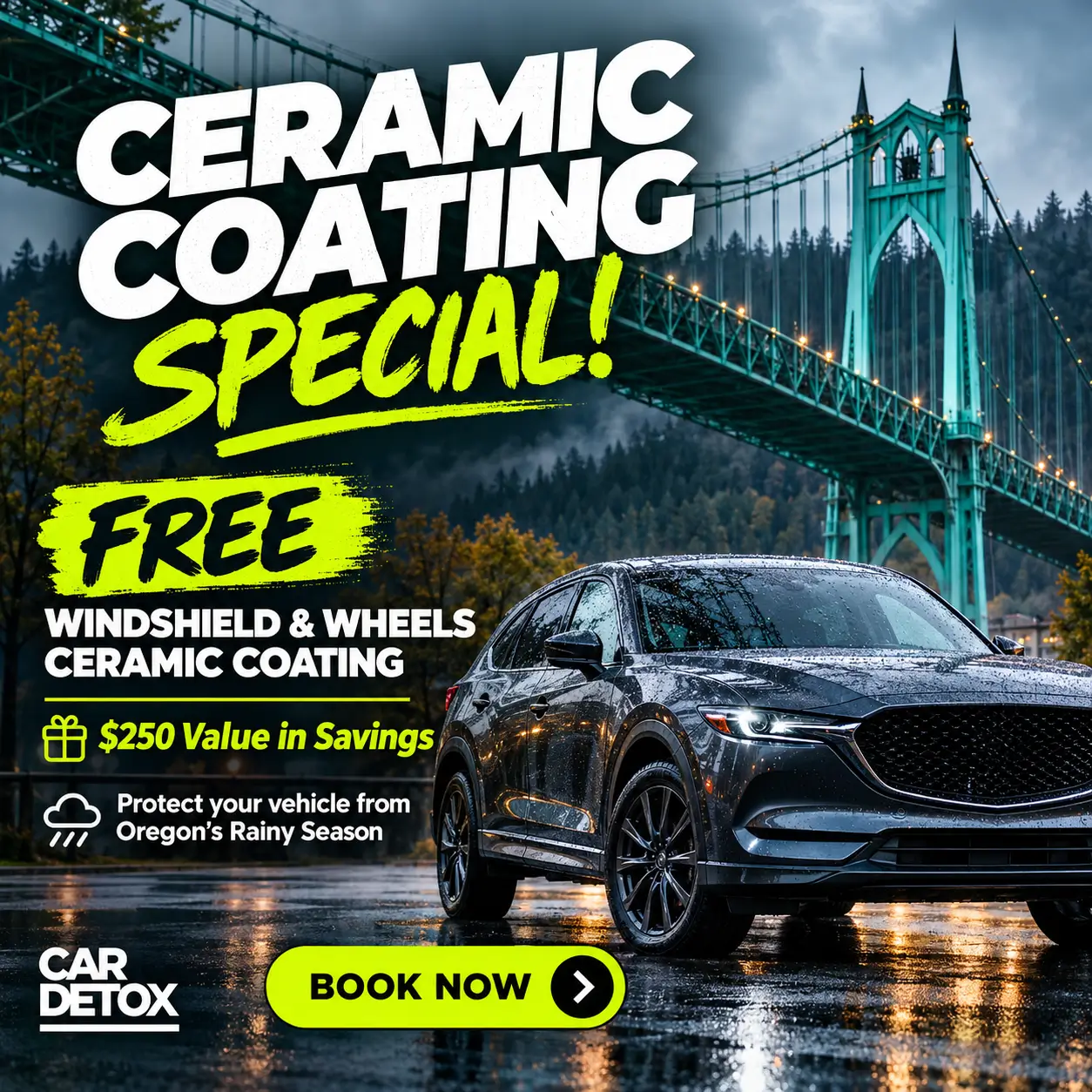 Rainy Portland Ceramic Coating Ad